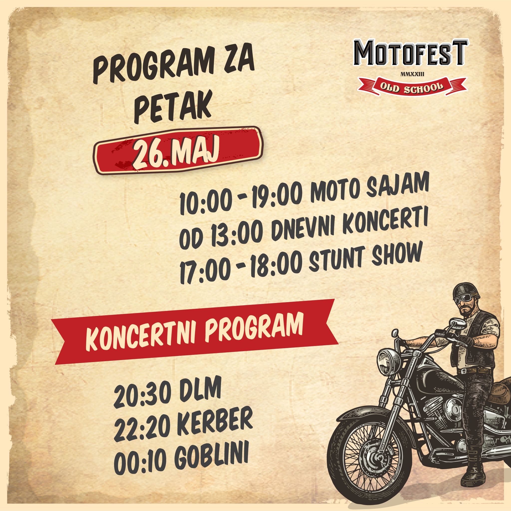 Moto Fest Banja Luka 2023 program petak